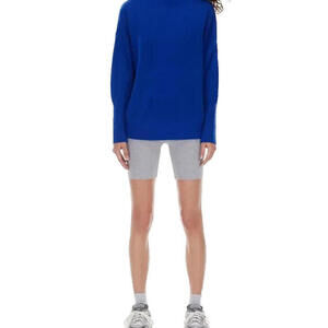 Wilfred Women Small Bluebell Luxe Cashmere Jara Pullover Sweater Turtleneck Top